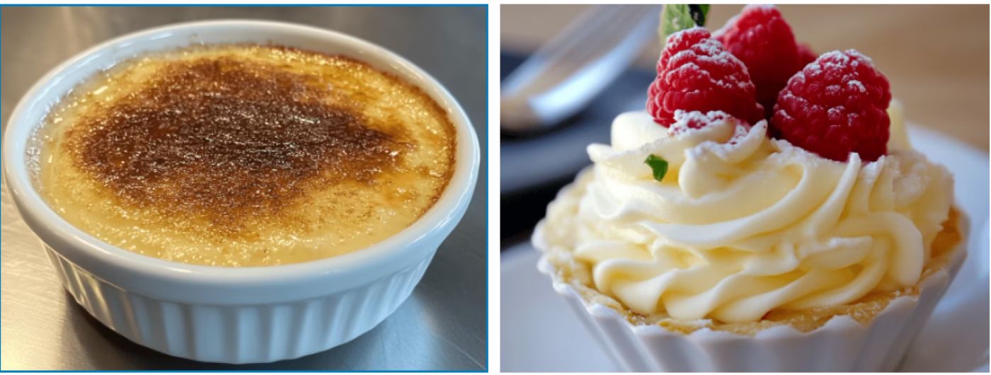 Crème Brûlée vs. Custard Side by Side