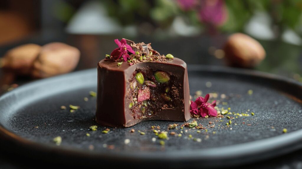 Luxurious Dubai Chocolate with Pistachio Filling